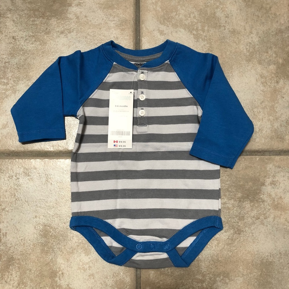 Gymboree baby boy Long sleeve Henley 3-6 months